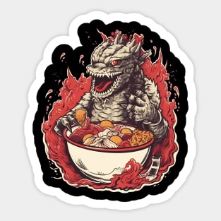 Monster Reptile in ramen Sticker